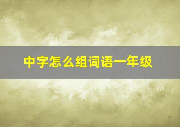 中字怎么组词语一年级