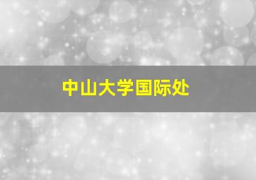 中山大学国际处