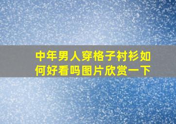 中年男人穿格子衬衫如何好看吗图片欣赏一下