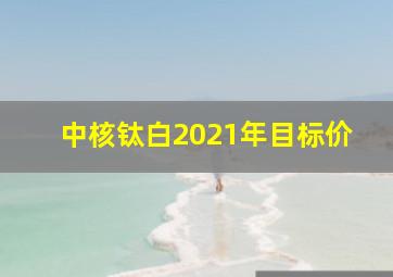 中核钛白2021年目标价