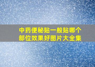 中药便秘贴一般贴哪个部位效果好图片大全集