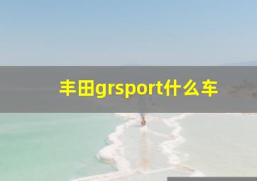 丰田grsport什么车