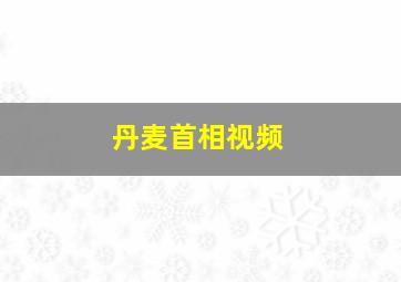 丹麦首相视频