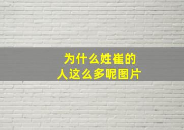 为什么姓崔的人这么多呢图片