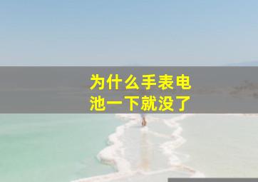 为什么手表电池一下就没了