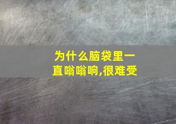 为什么脑袋里一直嗡嗡响,很难受