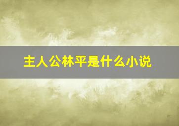 主人公林平是什么小说