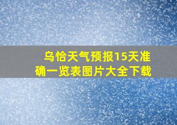 乌恰天气预报15天准确一览表图片大全下载