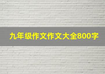 九年级作文作文大全800字