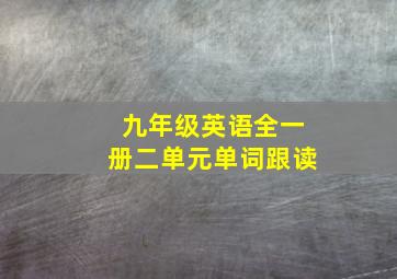 九年级英语全一册二单元单词跟读