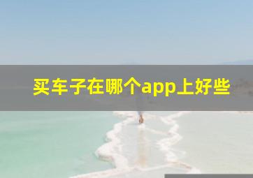 买车子在哪个app上好些