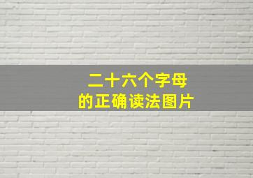 二十六个字母的正确读法图片