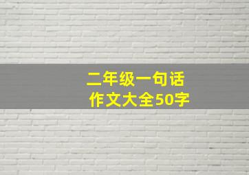 二年级一句话作文大全50字