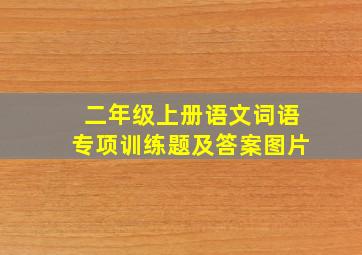 二年级上册语文词语专项训练题及答案图片