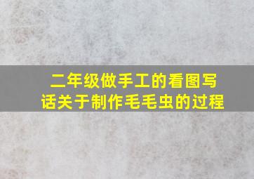 二年级做手工的看图写话关于制作毛毛虫的过程