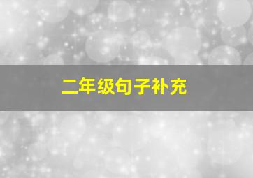 二年级句子补充