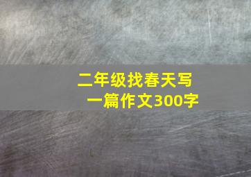 二年级找春天写一篇作文300字