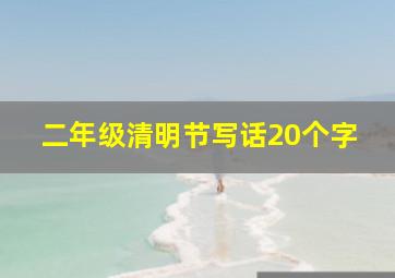 二年级清明节写话20个字