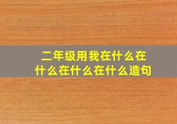 二年级用我在什么在什么在什么在什么造句