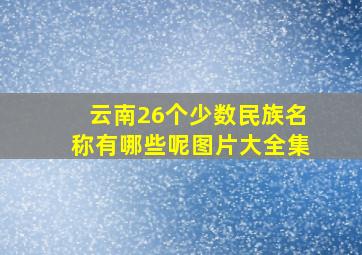 云南26个少数民族名称有哪些呢图片大全集