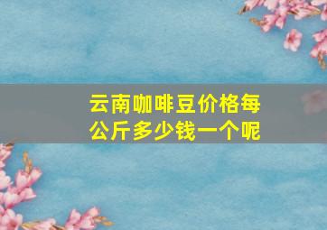 云南咖啡豆价格每公斤多少钱一个呢