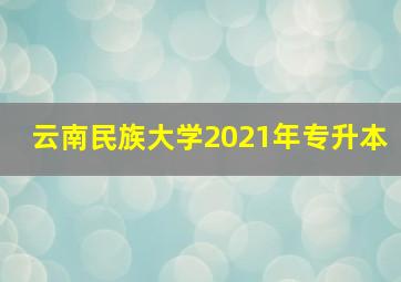 云南民族大学2021年专升本