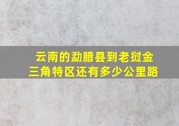 云南的勐腊县到老挝金三角特区还有多少公里路