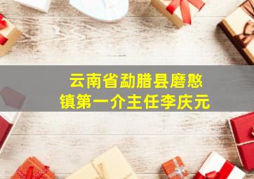 云南省勐腊县磨憨镇第一介主任李庆元