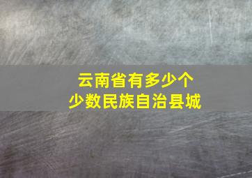 云南省有多少个少数民族自治县城