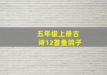 五年级上册古诗12首鱼鸽子