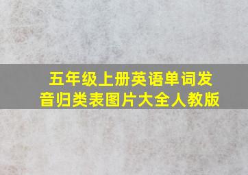 五年级上册英语单词发音归类表图片大全人教版