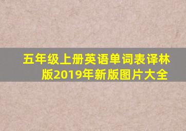 五年级上册英语单词表译林版2019年新版图片大全