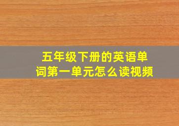 五年级下册的英语单词第一单元怎么读视频