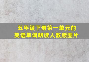 五年级下册第一单元的英语单词朗读人教版图片