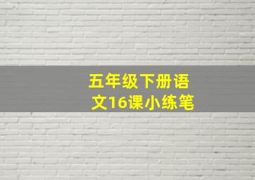 五年级下册语文16课小练笔