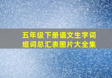 五年级下册语文生字词组词总汇表图片大全集