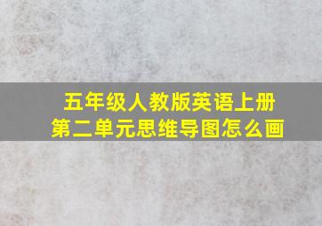 五年级人教版英语上册第二单元思维导图怎么画