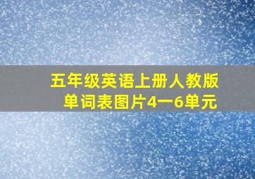 五年级英语上册人教版单词表图片4一6单元