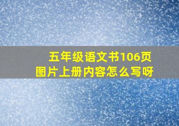 五年级语文书106页图片上册内容怎么写呀