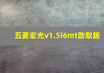 五菱宏光v1.5l6mt劲取版