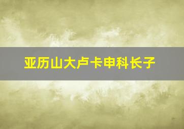 亚历山大卢卡申科长子