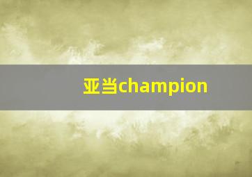 亚当champion