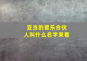 亚当的音乐合伙人叫什么名字来着