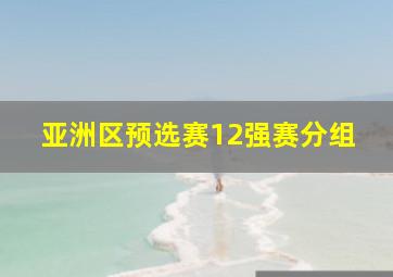 亚洲区预选赛12强赛分组