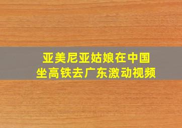 亚美尼亚姑娘在中国坐高铁去广东激动视频