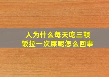 人为什么每天吃三顿饭拉一次屎呢怎么回事