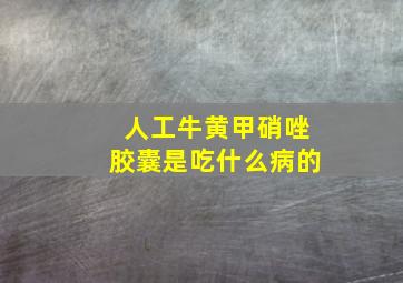 人工牛黄甲硝唑胶囊是吃什么病的