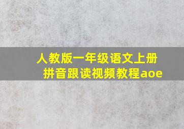 人教版一年级语文上册拼音跟读视频教程aoe