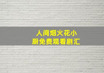 人间烟火花小厨免费观看剧汇