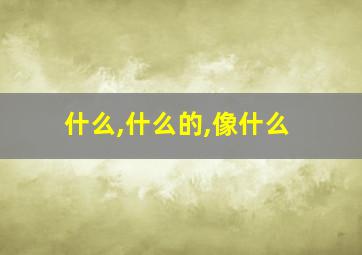 什么,什么的,像什么